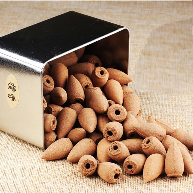 Hot Sale 80Pcs/Set Backflow Incense Cones Natural Aroma Sandalwood Reflux Incense for Tea House Meditation Colored Smoke Incense